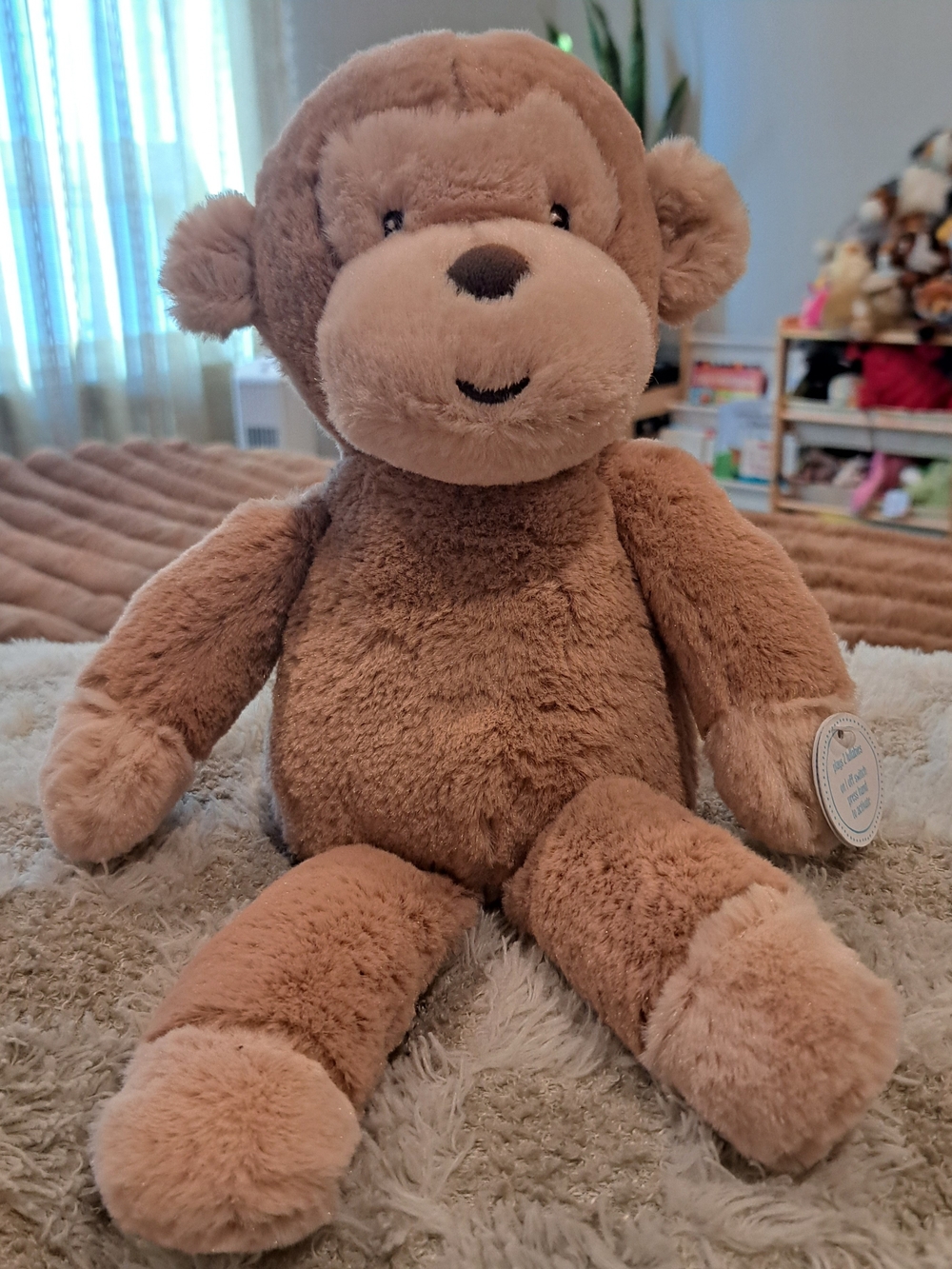Carters Monkey Plush Musical Lullaby Nursery Toy Tested Works Baby Lovey 10”